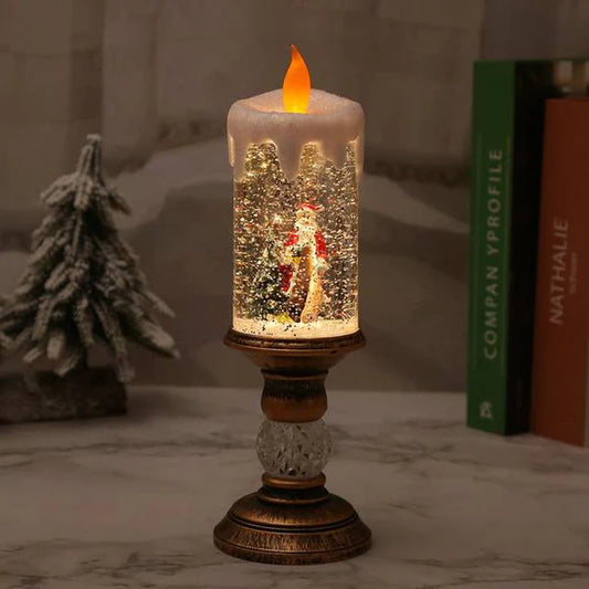Svetleća Sveća sa Deda Mrazom 26cm