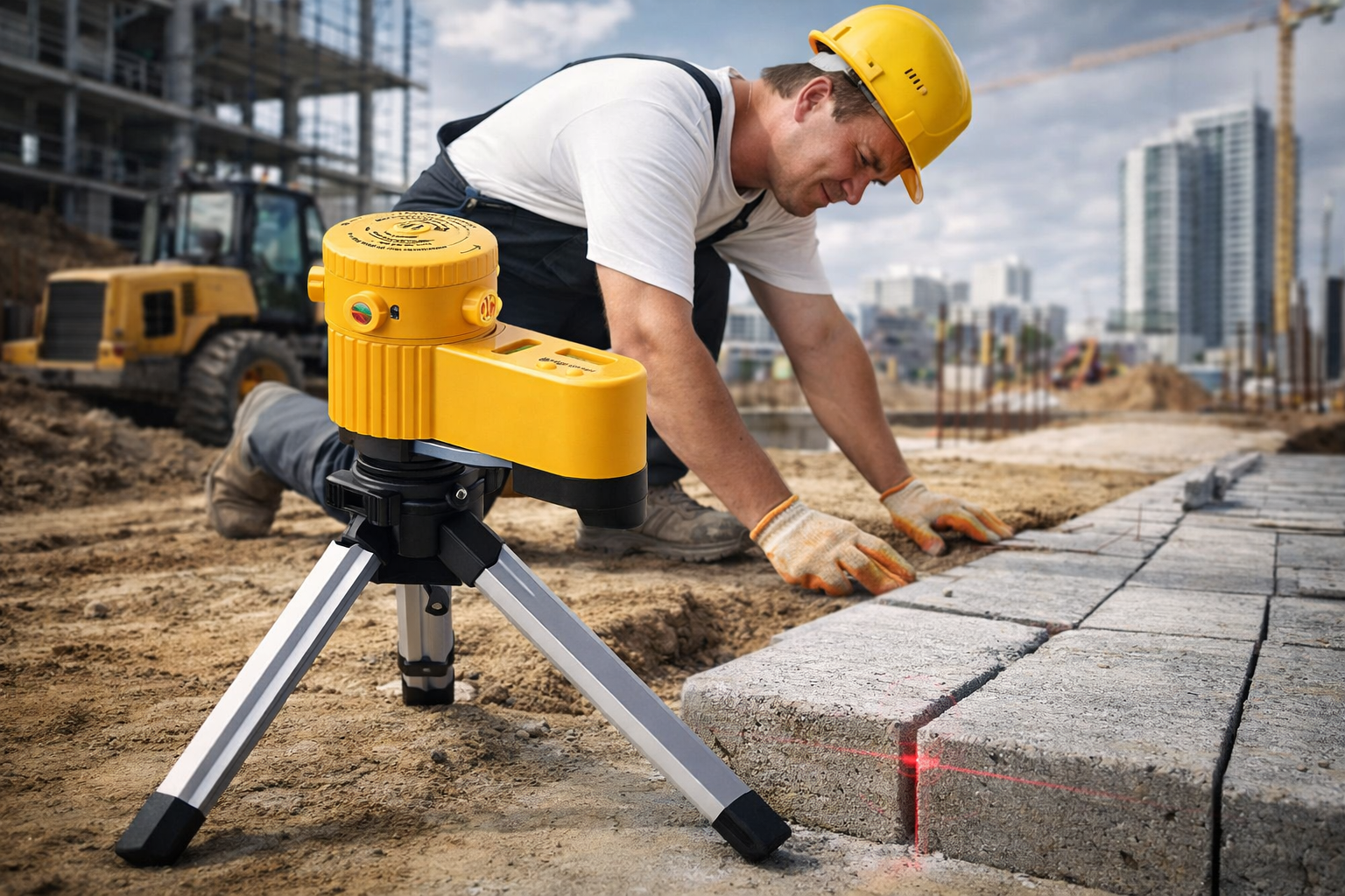 Automatski laserski nivelator sa tripod postoljem