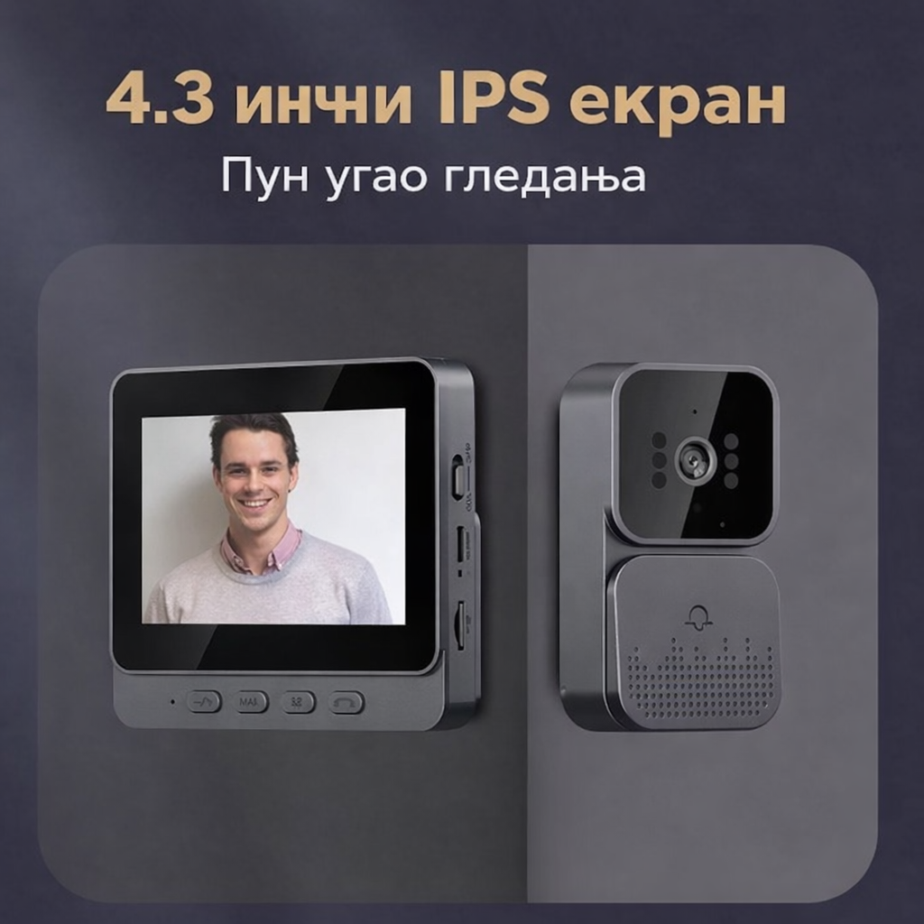 Bežični video interfon bez Wi-Fi veze (1080P, noćni vid)