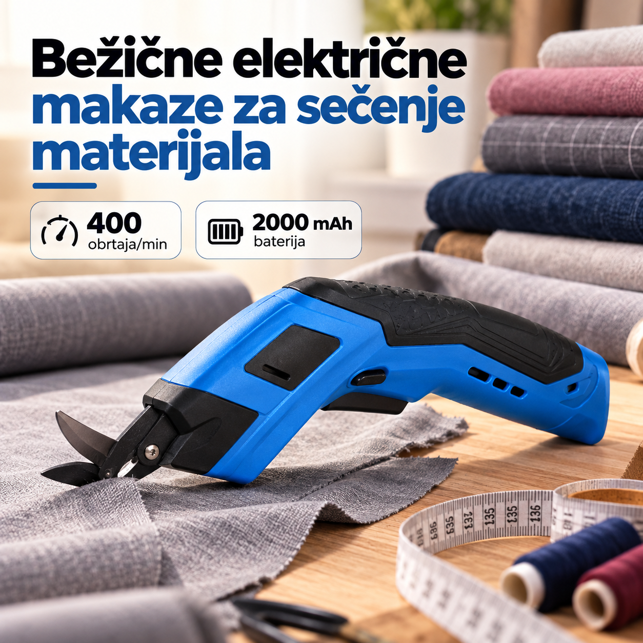 Bežične električne makaze za sečenje materijala