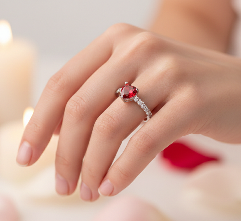 Romantični Set sa Prstenom - prsten na ruci