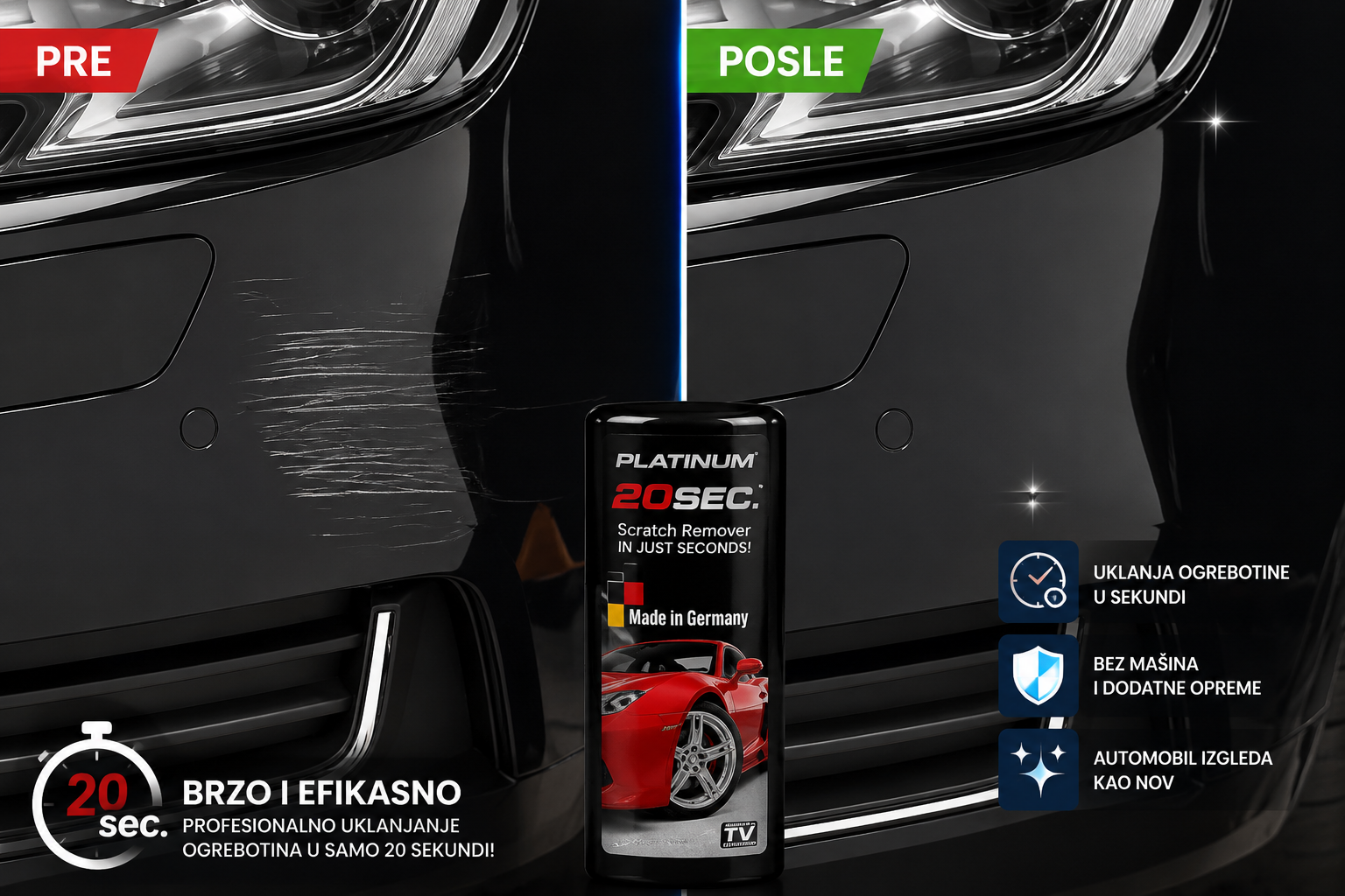 Set za uklanjanje ogrebotina sa automobila
