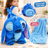 Plišani Stitch i Angel ranac sa ćebetom – plavi i roze