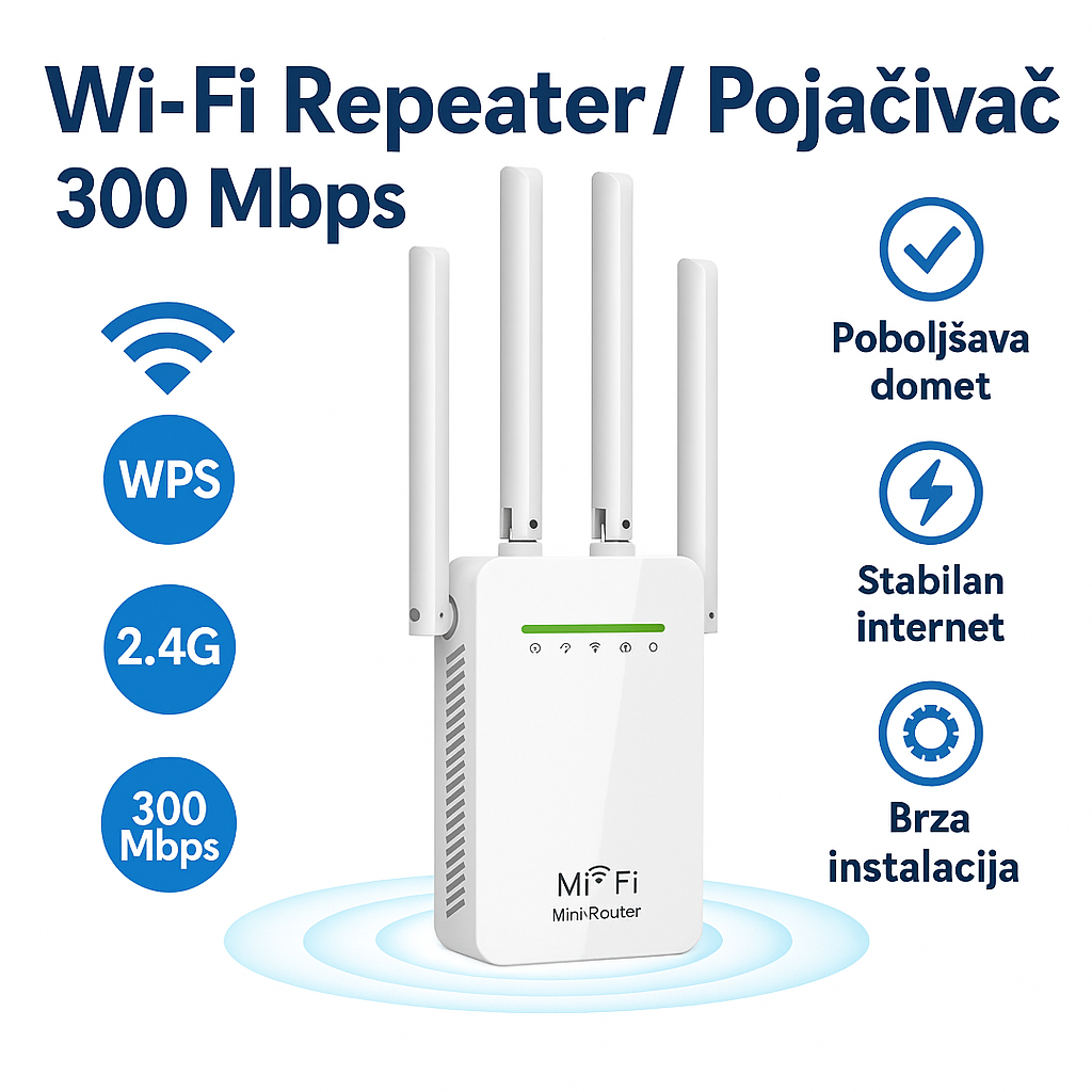Wifi Pojačivač Interneta + Upustvo podešavanja